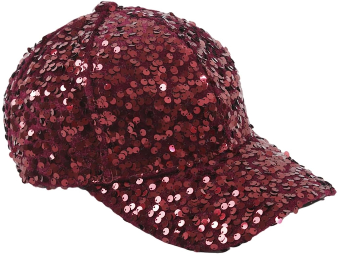 Gorra De Béisbol Única Para Adolescentes: Accesorio Para Fotos De Viaje Con Lentejuelas Llamativas.