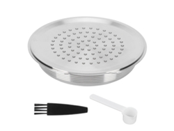 Cápsula de café reutilizable con filtro, cuchara y cepillo, compatible con Senseo HD7801