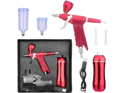 Kit De Aerografía Con Compresor, Conjunto Portátil De Doble Acción Para El