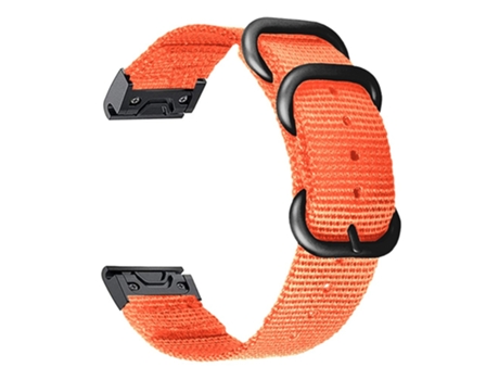 Correa de acero inoxidable 20mm ajustable con tres bucles para Garmin Fenix 7S/6S Pro/5S Plus - anaranjado