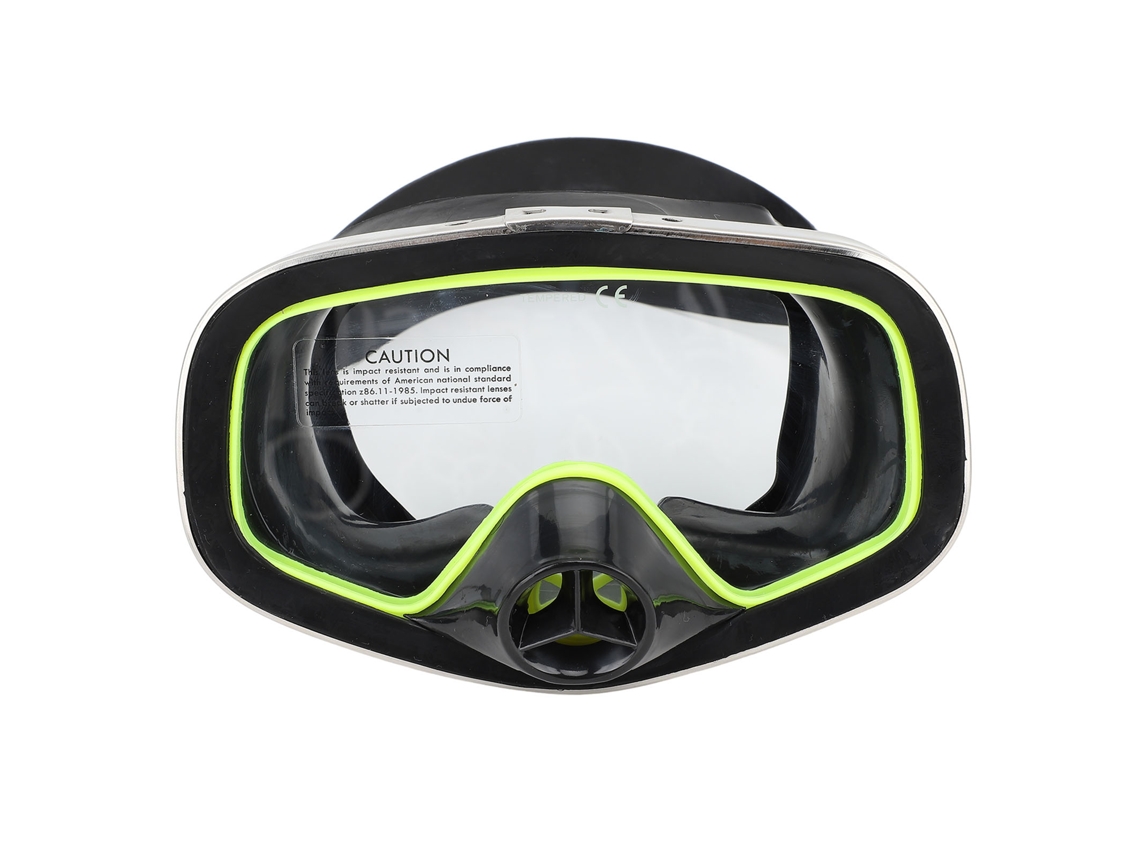 Danu2026-gafas De Buceo Silicona Impermeable Lente De Vidrio Templado Submarino Para Snorkeling Natación Amarillo