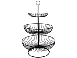 Cesta de Frutas 3 Camadas de Metal para Frutas Tigela de Frutas para Exibição de Bolo de Frutas 