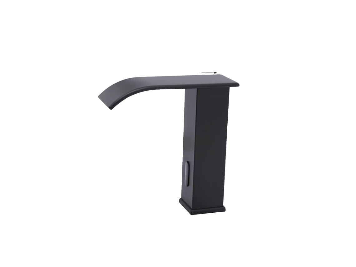 Grifo automático con sensor, diseño de cascada, agua fría y caliente, color negro OEM