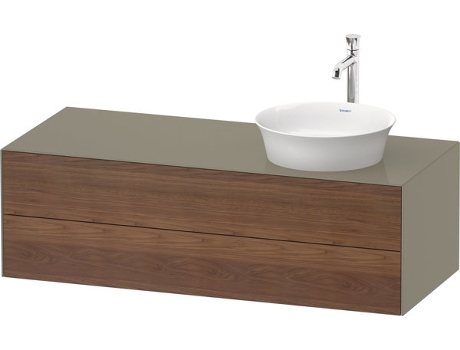 DURAVIT Tulip blanco, mueble de baño colgado en la pared, ancho 1300 x profundidad 550mm, con 2 cajones, con tecnología tip-on, WT4987R