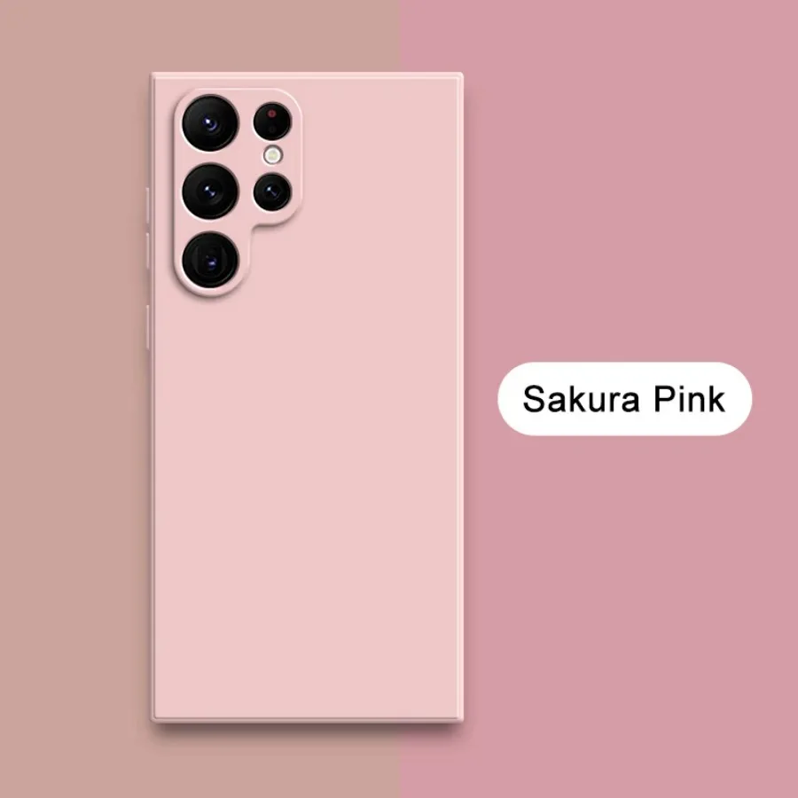 (samsung S23, Rosa) Funda De Silicona Líquida Para Teléfono Samsung, Cubierta Protectora De Tela Suave