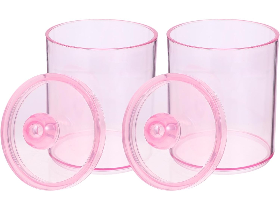 Juego De 2 Tarros De Almacenamiento Transparentes Con Tapa,