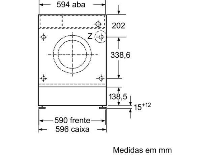 Lavadora Integrable BOSCH WIW24305ES (8 kg - 1200 rpm - Blanco) —  