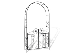Arco de jardin VIDAXL Negro Hierro (115 x 37 x 230 cm)