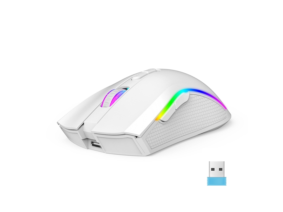 Ratón Gaming T90 Rgb Inalámbrico 4800dpi Blanco Veanxin
