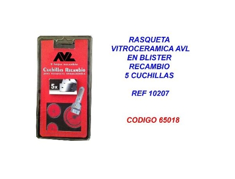 Rasqueta vitroceramica avl recambio de 5 cuchillas blister 10207
