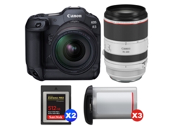 Canon Eos R3 + Rf 24-70mm F/2.8 L Is Usm + Rf 70-200mm F/2.8 L Is Usm + 2 Sandisk 512gb Extreme Pro Cfexpress Type B + 3 Canon L + Ebook Pricedirect
