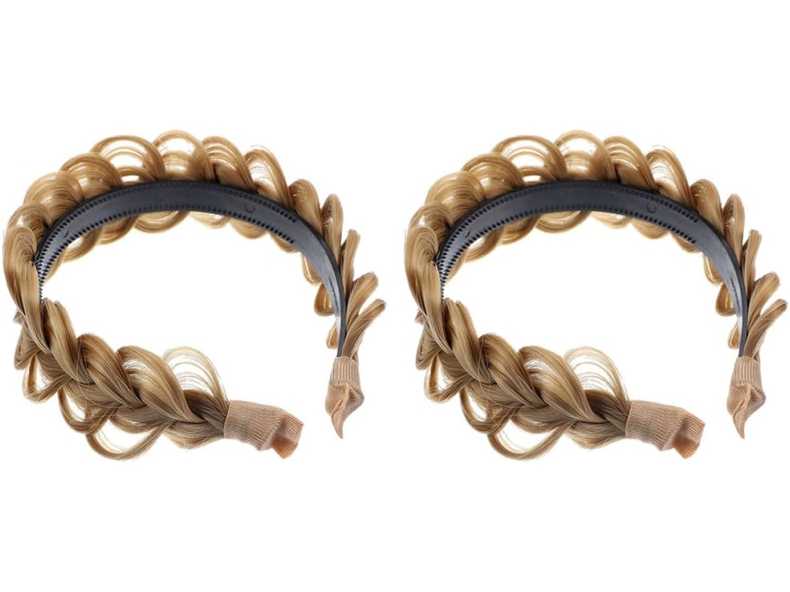 Diademas Trenzadas Ciieeo Para Mujer, Soporte Y Forma Firmes, Plástico Y Resina, 2 Unidades