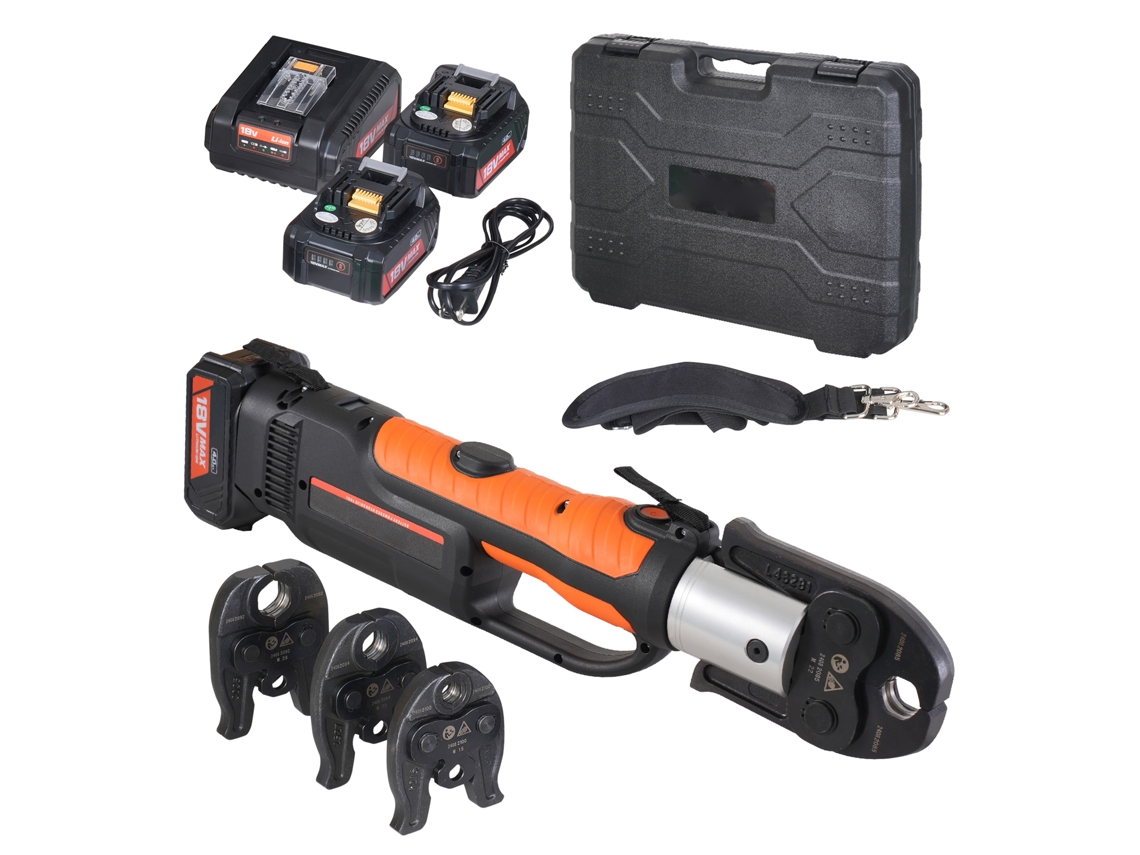 Kit de herramientas para crimpar tuberías Succebuy con 2 baterías de 18 V y 4 Ah, M15 22 28