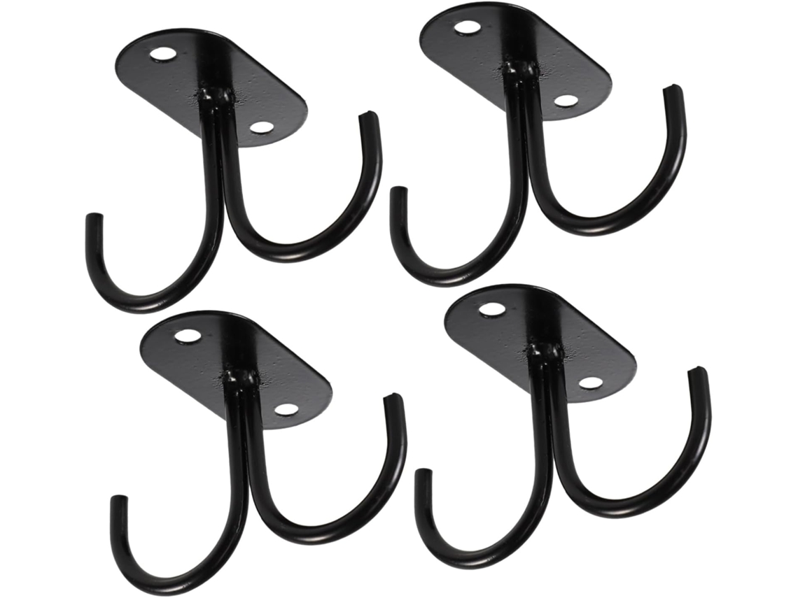 Juego de 4 posavasos colgantes negros, organizadores decorativos para tazas, utensilios de cocina.