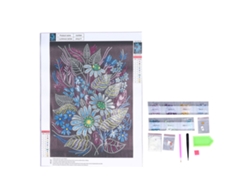 Baok-5D DIY Pintura de flores luminosas con diamantes de imitación para la decoración del hogar y el dormitorio