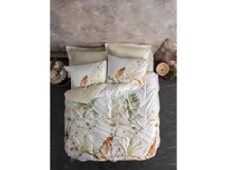 Juego De Cama - Funda Nórdica 220 X 240 Cm + 2 Fundas De Almohada 60 X 60 Cm - Satén De Algodón - Beige