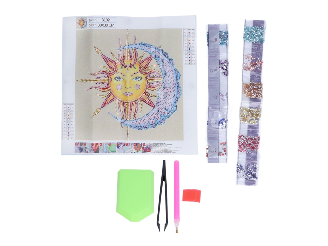 Kit Completo De Pintura De Diamantes 5d Diy Sol Y Luna Tonghui Pequeño Para Decoración Del Hogar Y Regalos