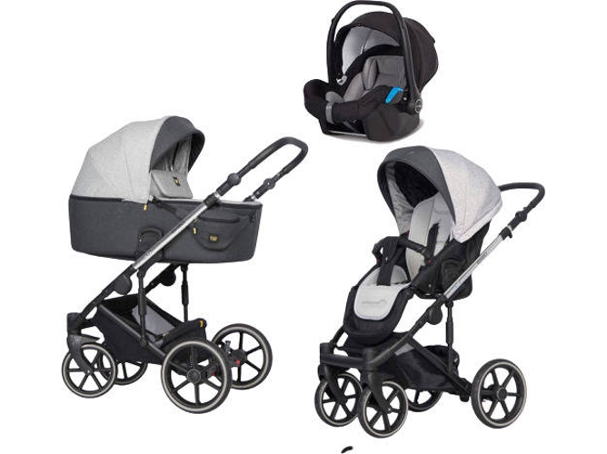 Carrito de Bebé Individual EXPANDER Exeo + Kite Isofix Ready Silver