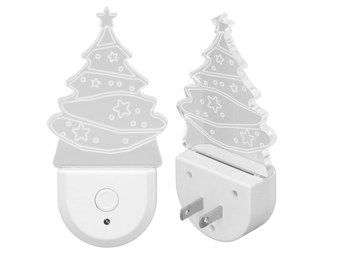 2026-luz Nocturna Led De Árbol De Navidad Con Sensor Crepúsculo A Amanecer Rgb Plug And Play 110v Ee.uu.