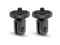 Adaptador Para Trípode Para Cámaras De Acción Gopro Y Otros Accesorios De Montaje, Aluminio Negro, 2 Piezas.