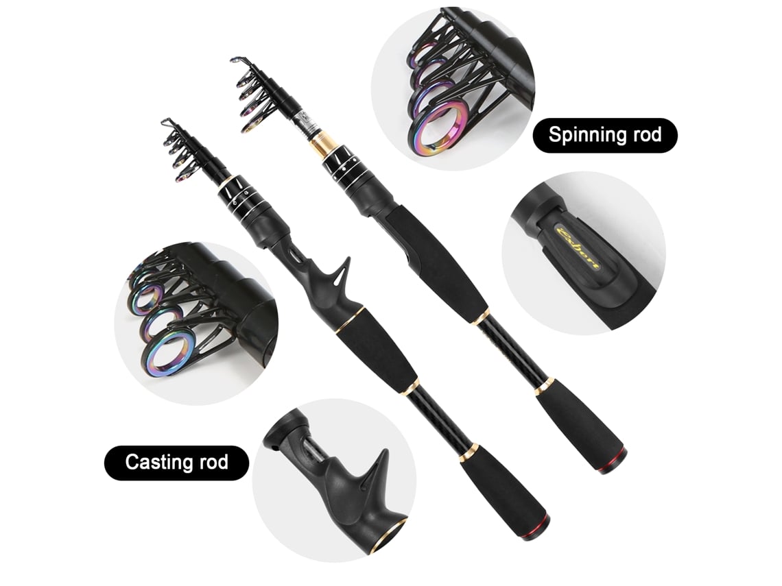 Danu26-cañón De Pesca Telescópico De Carbono Ligero Ultra Sensible Para Agua Salada Y Dulce, Portátil 2.1m