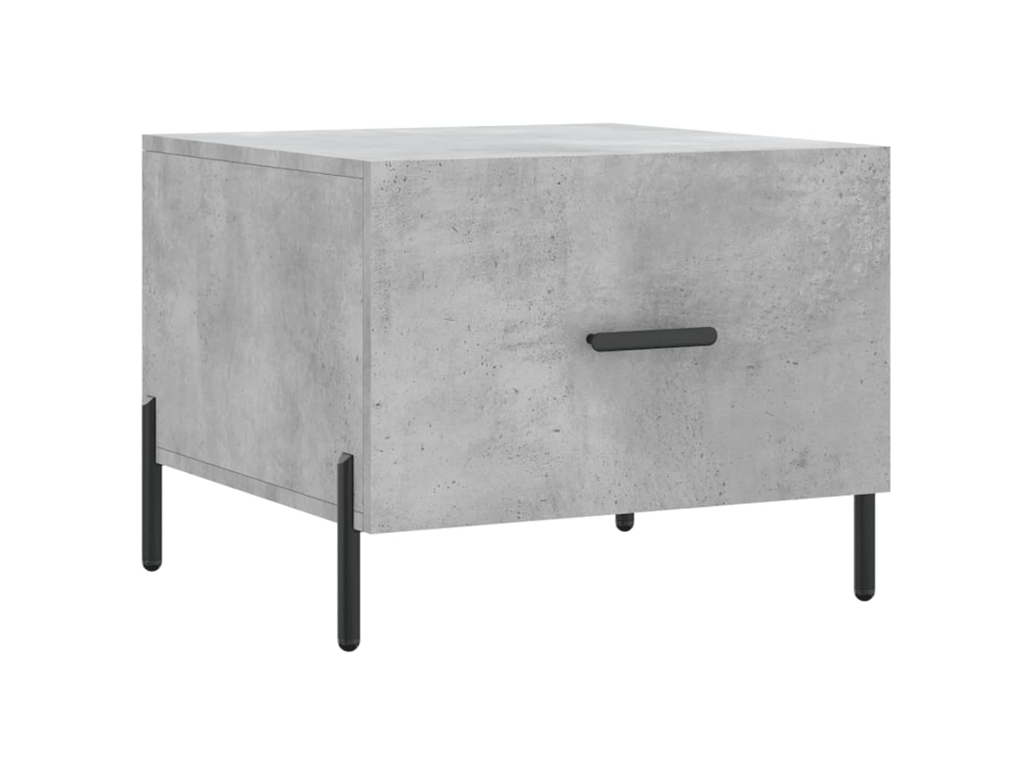 Mesa de centro con cajón, diseño moderno, 50 x 50 x 40 cm, madera industrializada gris y hierro, Dec039293
