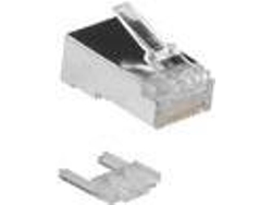 Conector modular RJ45 Cat6 blindado para cable redondo con conductores sólidos o estándar. Apto para Soli Act (8p/8c)