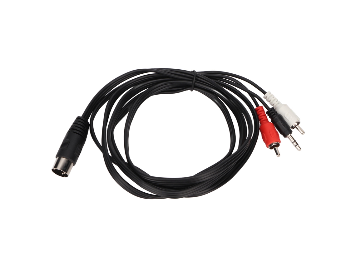 Cable Din De 5 Pines A Dc 3,5 Mm Y 2 Rca. Adaptador De Audio Universal Din De 5 Pines Macho A Dc 3,5 Mm Y 2 Rca Macho