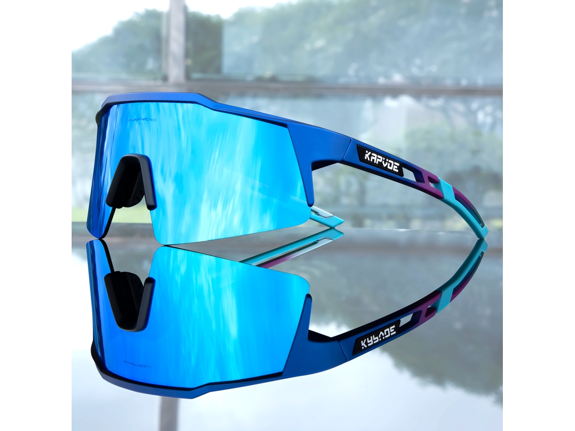 (estilo 6) Gafas De Ciclismo, Lentes De Polímero Negro Con Protección Uv400, Montura Tr-90