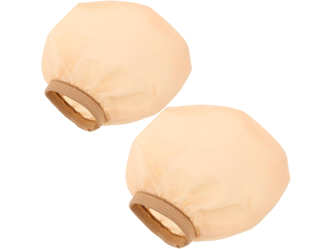 Juego De 2 Pantallas De Lámpara De Tela Beige Suave