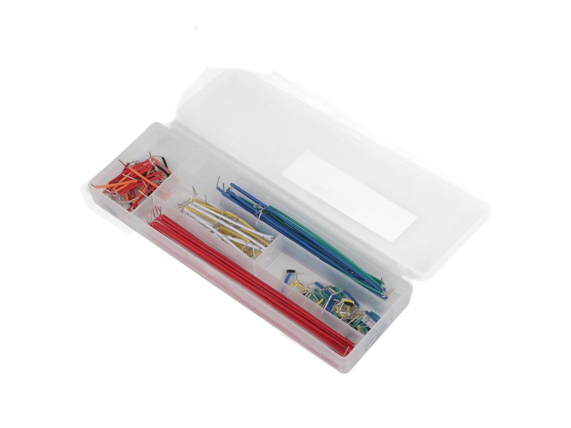 Kit De 140 Cables Puente Para Breadboard 14 Longitudes Variadas Con Caja De Almacenamiento