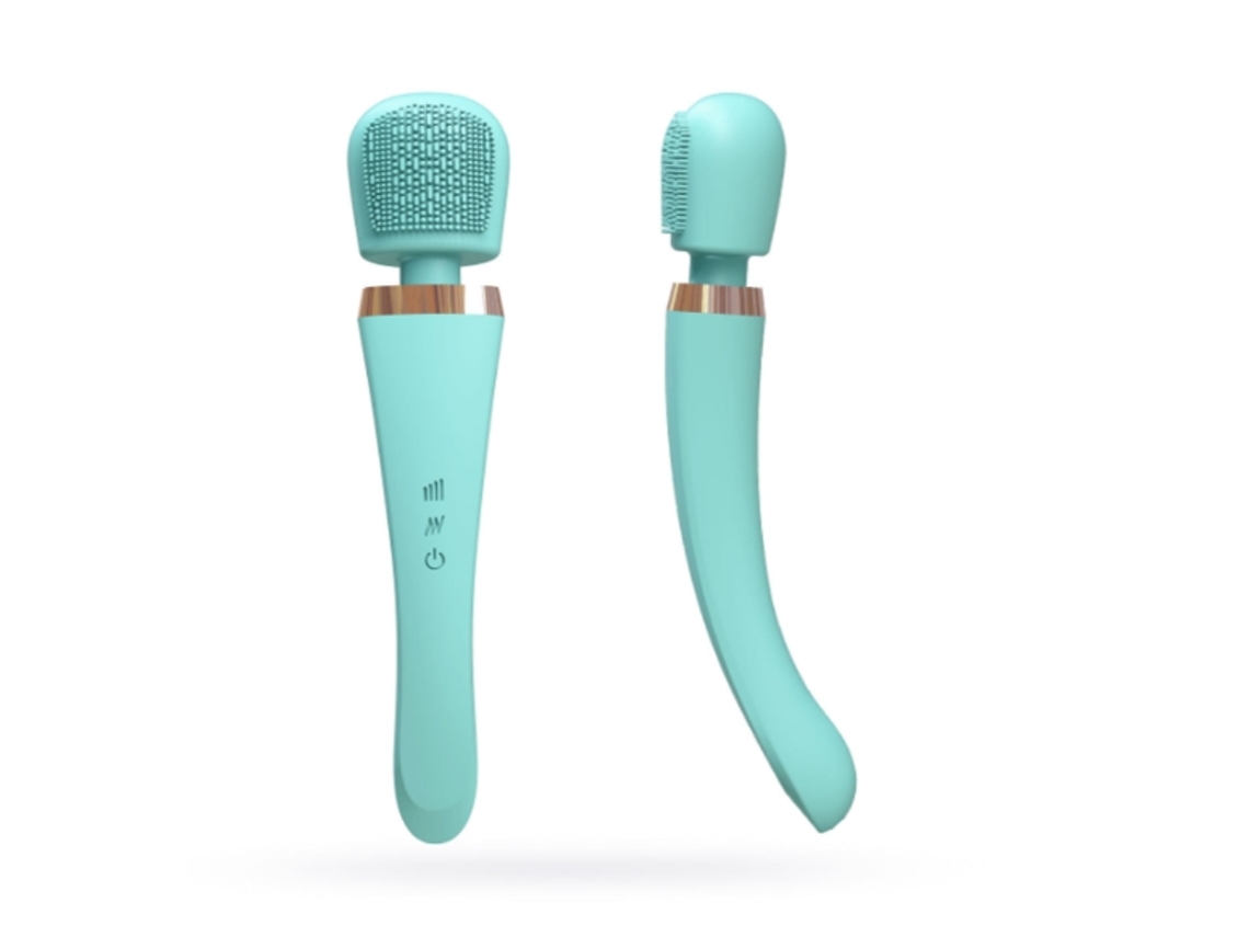 Masajeador inalámbrico Yizhood, suave como la seda, 8 potentes velocidades y 20 vibraciones, vibrador, juguete sexual, verde