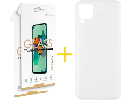 Kit Funda + Protector de Pantalla Huawei P40 Lite SKYHE Cristal Templado 6984 Transparente