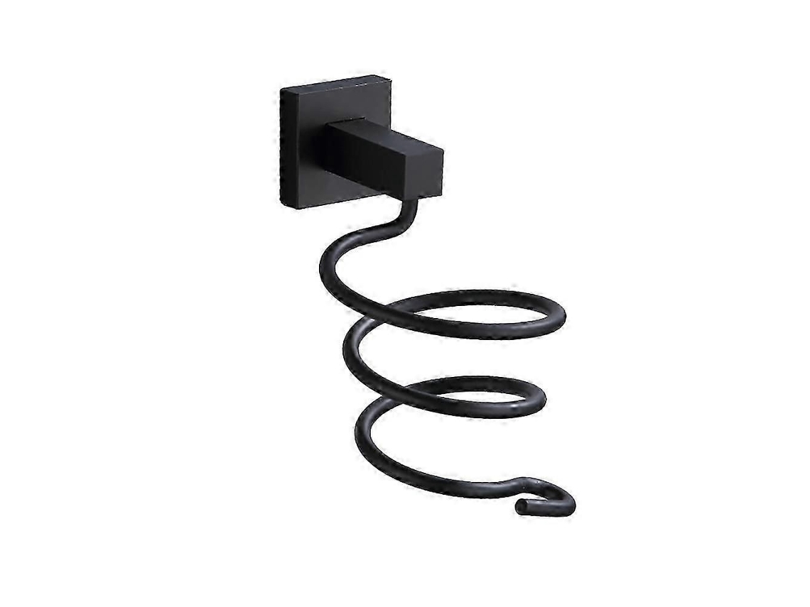 Soporte de pared de aluminio para secador de pelo GOKOCO (negro)