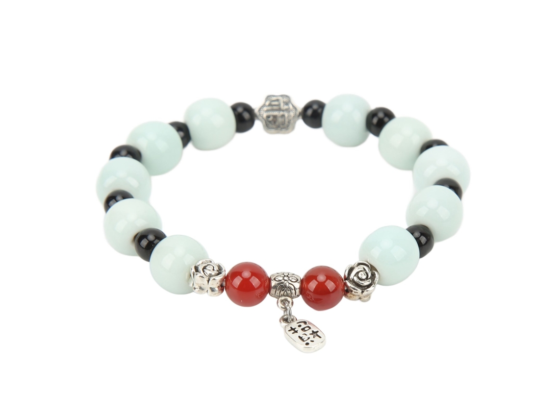 Pulsera Redonda De Porcelana, Sencilla Y Cómoda, Para Meditación Y Sanación Sy Sl 003