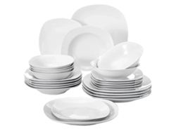Juego de vajilla de porcelana de 24 piezas, apto para microondas y lavavajillas, para 6 personas. OEM