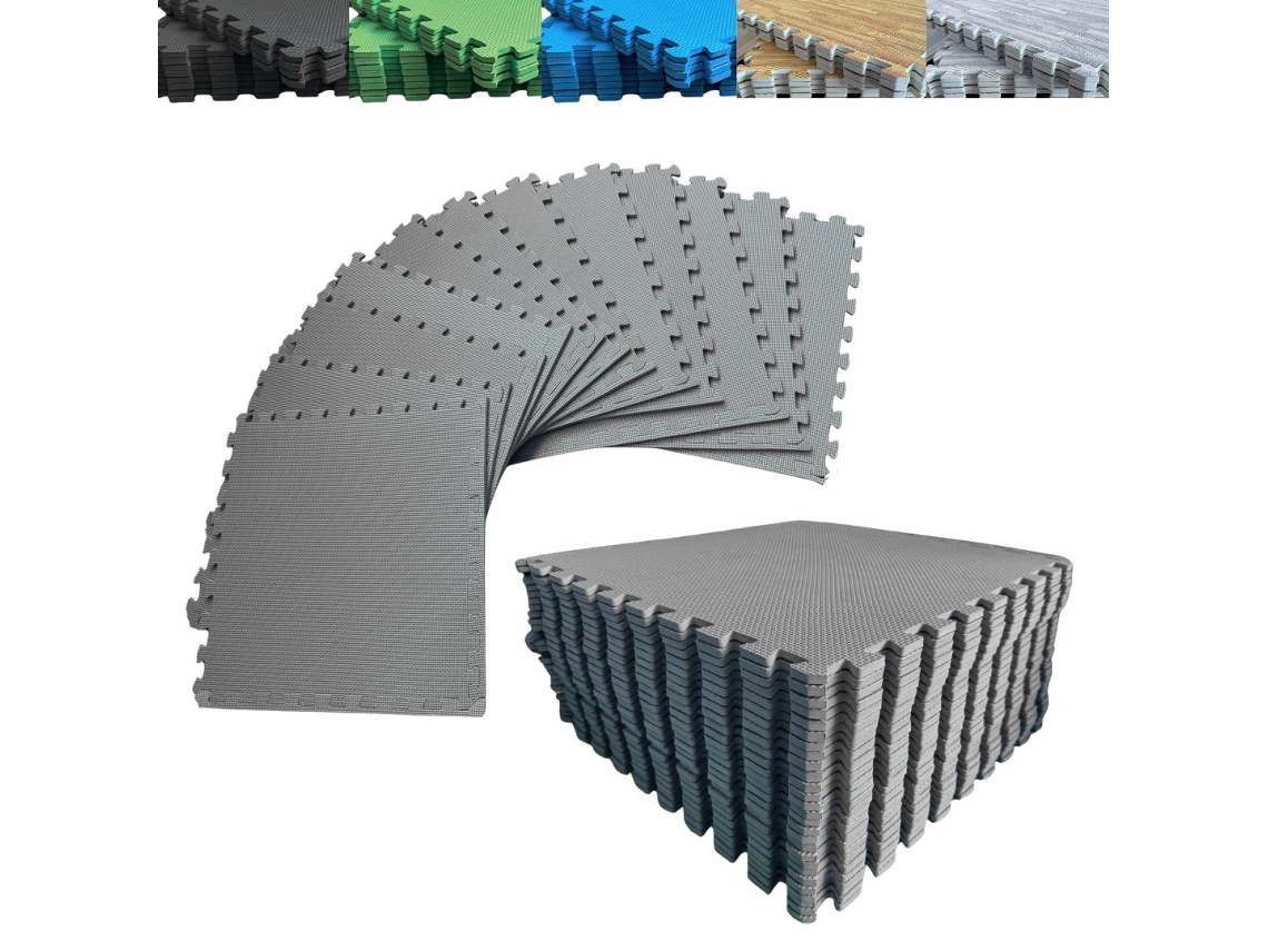 Puzzle Tatami 1cm 60x60cm Pack de 4 Unidades Gris Jowy (t60 4)