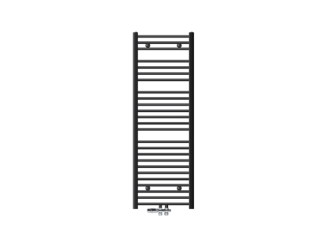 Radiador de baño de conexión central 500 x 1500 mm antracita recto con termostato toallero LUXEBATH