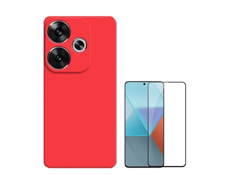 Protector de Pantalla Full Cover Compativel para Xiaomi Xiaomi Poco F6 PHONECARE Rojo