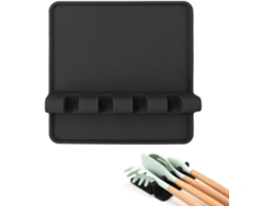 Soporte de cuchara de silicona de cocina para soporte de utensilios de cocina para cucharas, cucharones, pinzas y más soporte de cuchara