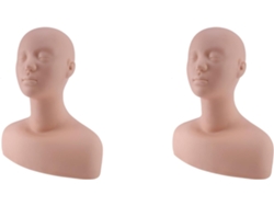 2 Maniquíes Profesionales De Silicona Para Ejercicios De Hombros, Maquillaje, Extensiones De Pestañas Y