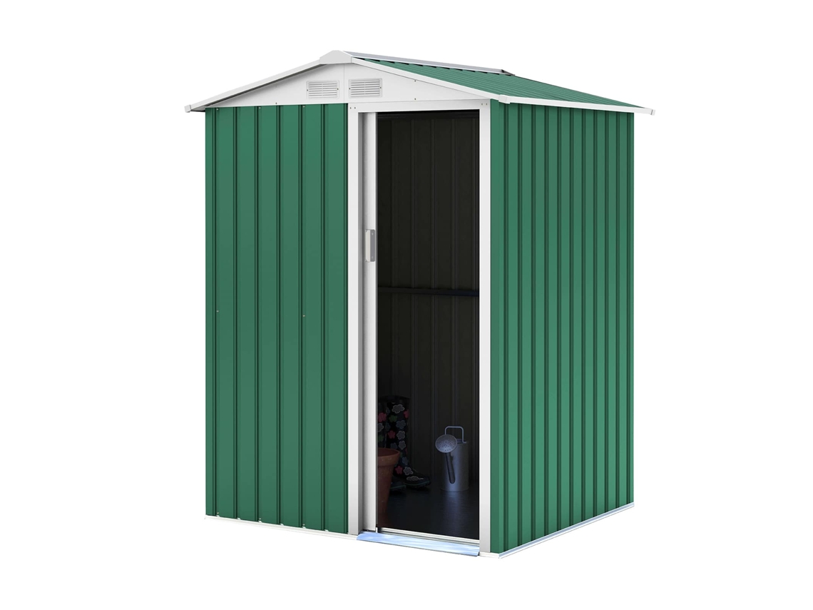 Caseta Metálica Milton GARDIUN 2 M² Puerta Deslizante Acero Galvanizado Verde