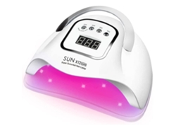 Secador de uñas de 280 W con lámpara rápida y 4 temporizadores para uñas de manos y pies.