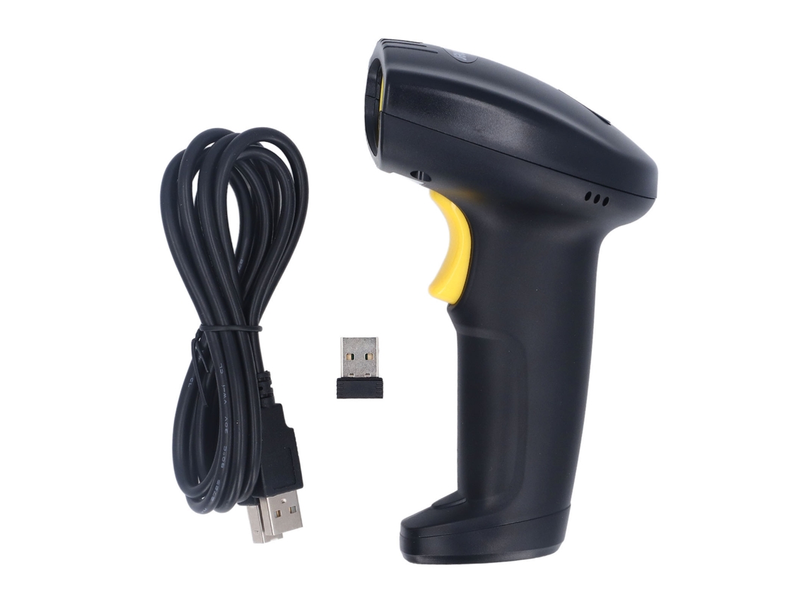 Escáner De Código De Barras 1d Inalámbrico Con Bluetooth, 2.4g Y Usb - 2 En 1 - Portátil Para El Pago Exprés En Supermercados.