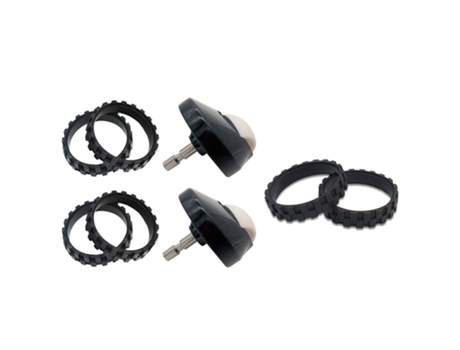 2X neumáticos para Irobot Roomba ruedas serie 500, 600, 700, 800 y 900 y 1 Juego de ruedas delanteras y neumáticos accesorios Irobot Roomba