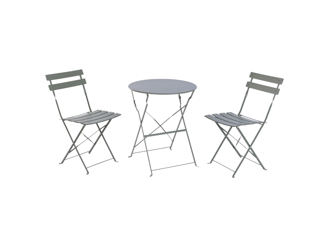 Set 3 Mesa Metal Verde 60x60x71cm