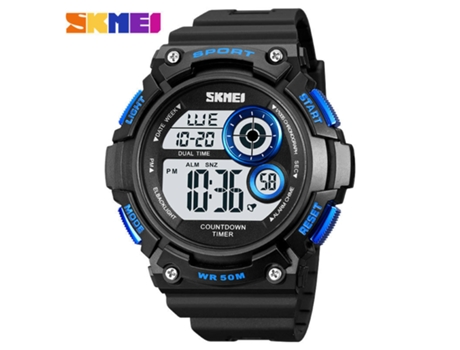 Reloj Deportivo LED para Niños,Reloj Deportivo Electrónico Impermeable con Relojes Despertadores Luminosos-Azul LUUCOZK