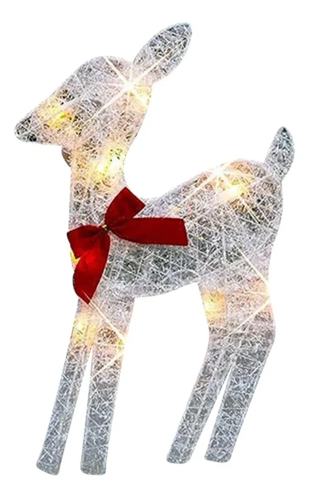 Nueva estatua de ciervo de pie con luces de reno de Christmasvayotoy