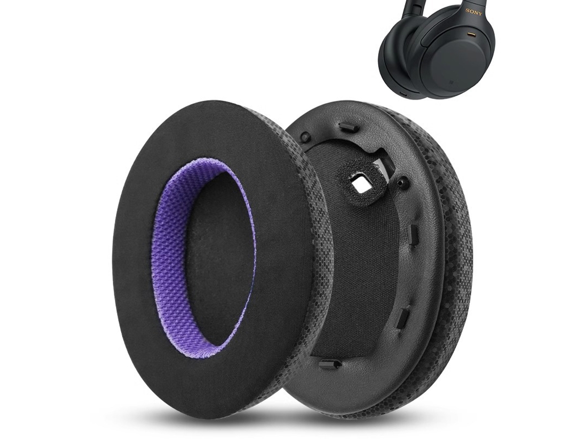 Almohadillas de repuesto para auriculares Sony WH-1000XM4 - Negro/Morado INF