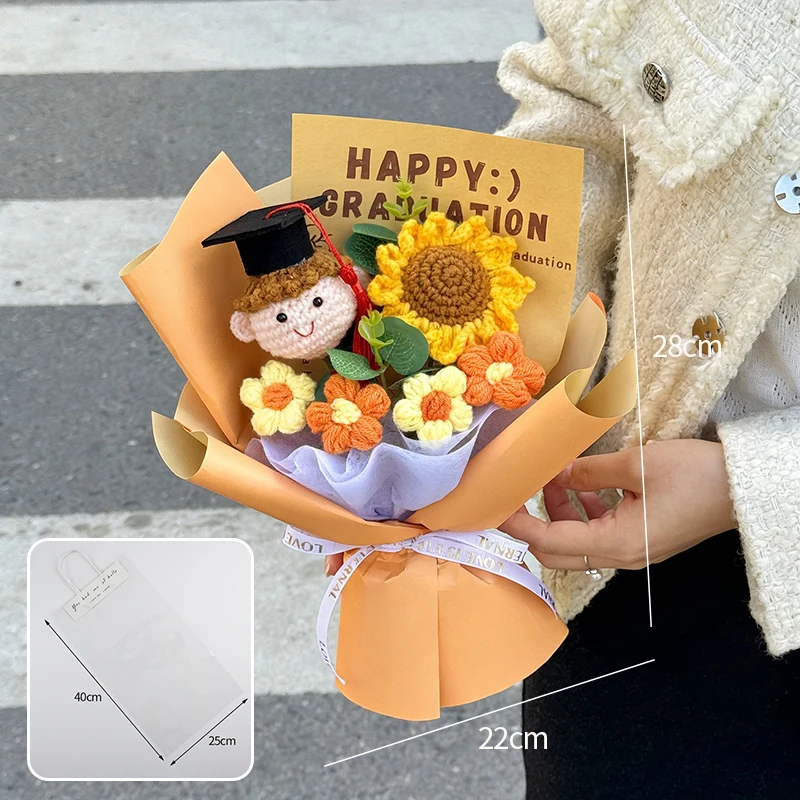 Ramos Tejidos A Mano, Regalos Florales Para Graduaciones, Ramos Ya Preparados.